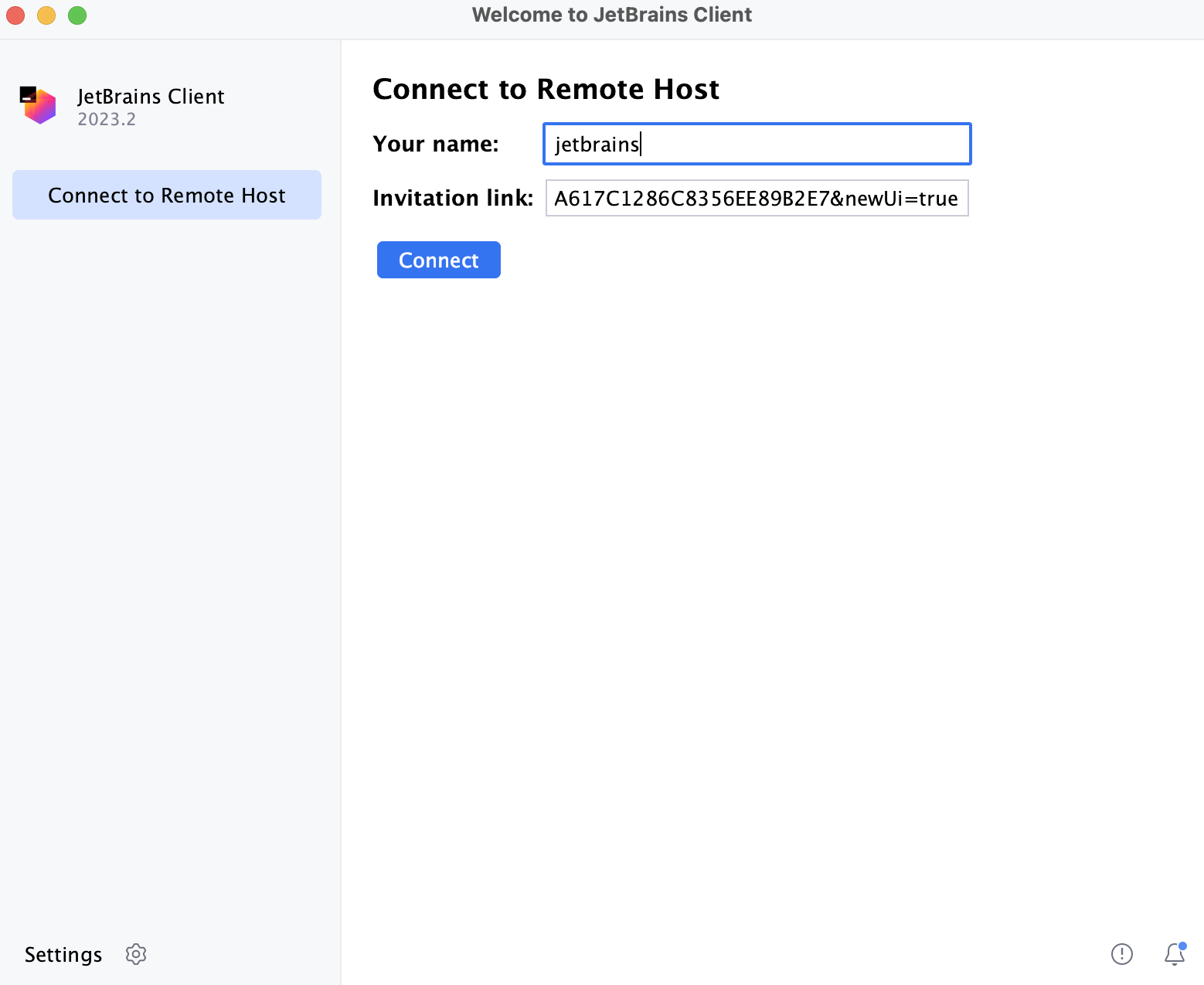 JetBrains 客户端欢迎屏幕 JetBrains 客户端欢迎屏幕