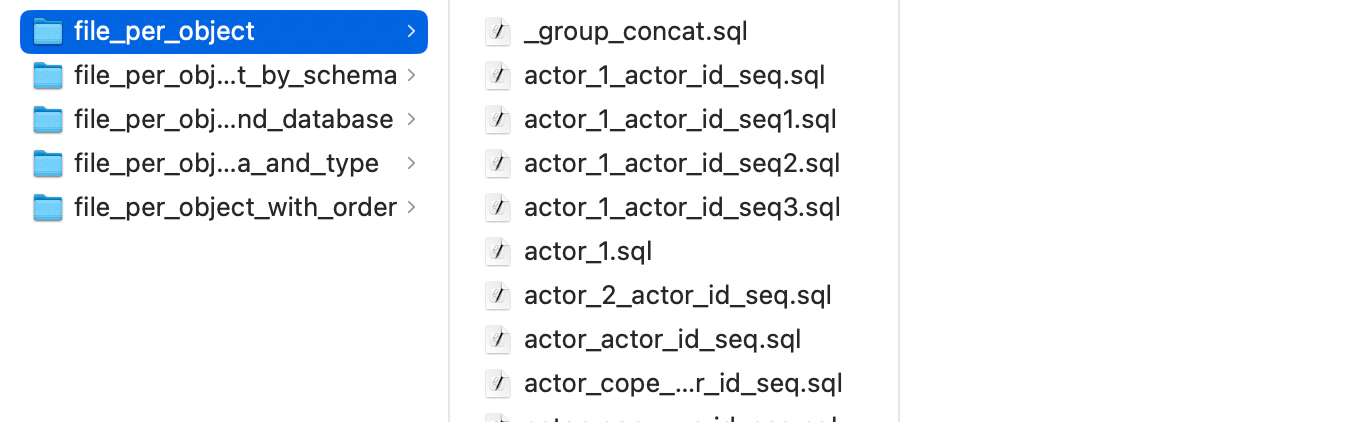 每个对象的文件 每个对象的文件