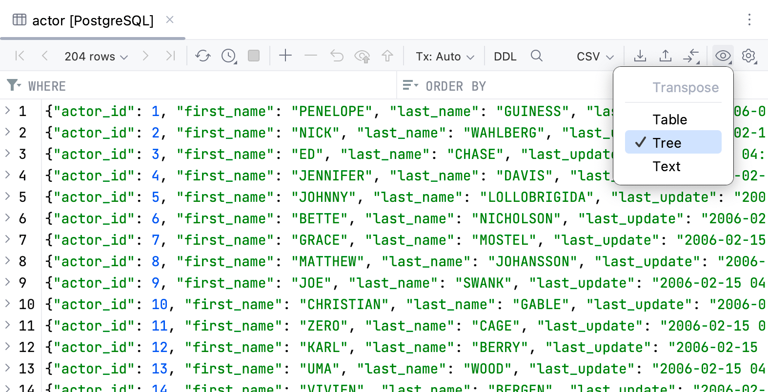 树查看模式 树查看模式