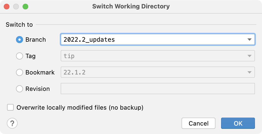 切换到另一个工作目录 切换到另一个工作目录