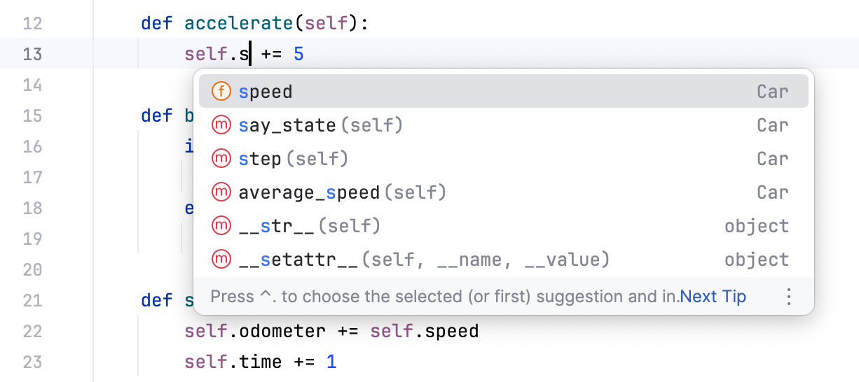 代码完成 代码完成