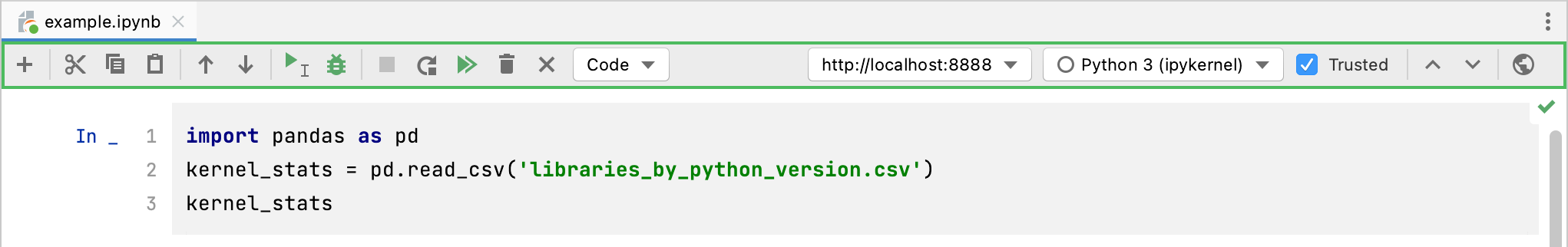 Jupyter 工具栏 Jupyter 工具栏