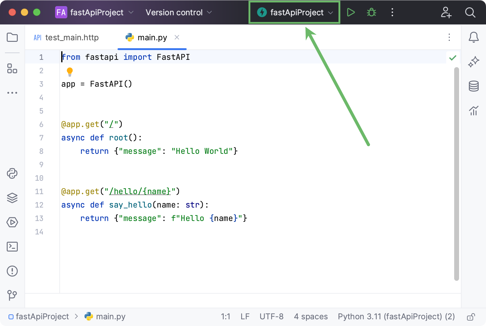 FastAPI 的默认运行/调试配置 FastAPI 的默认运行/调试配置