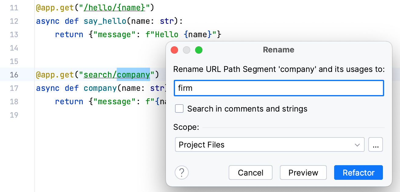 重命名端点 重命名端点