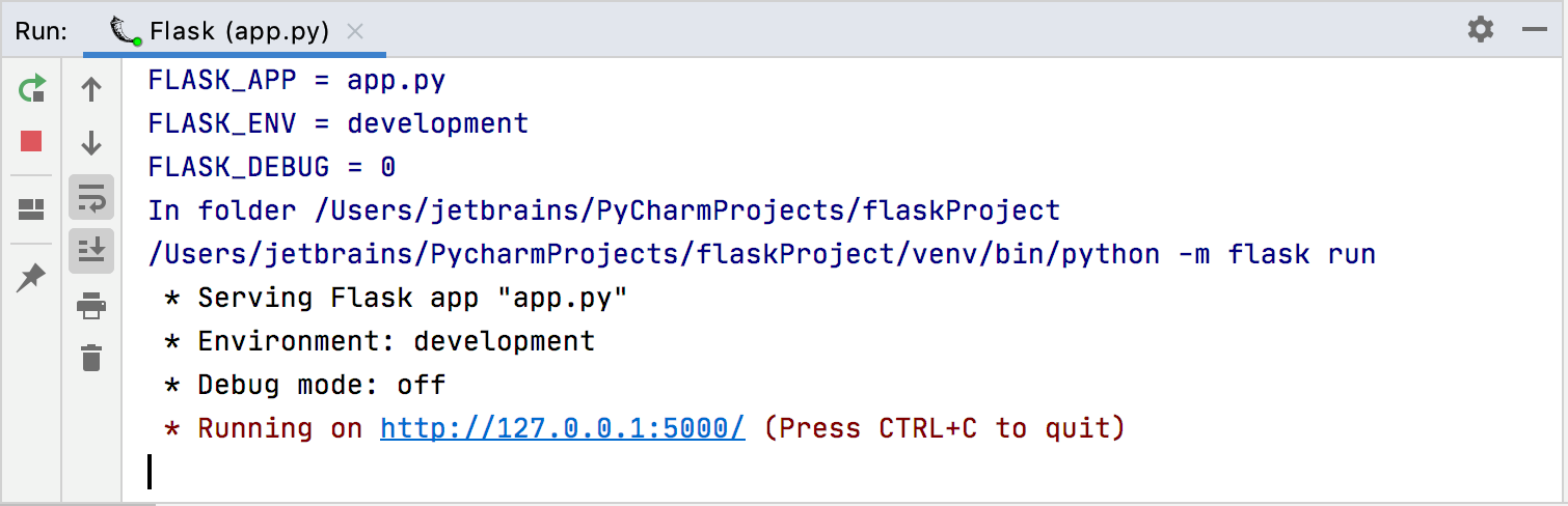 运行 Flask 应用程序 运行 Flask 应用程序