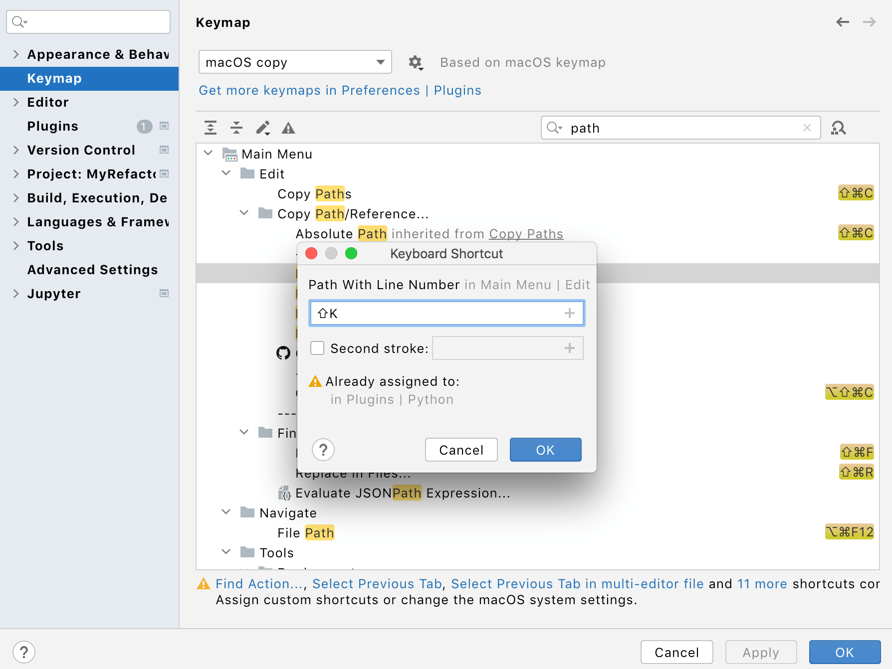 调整冲突的快捷键 调整冲突的快捷键