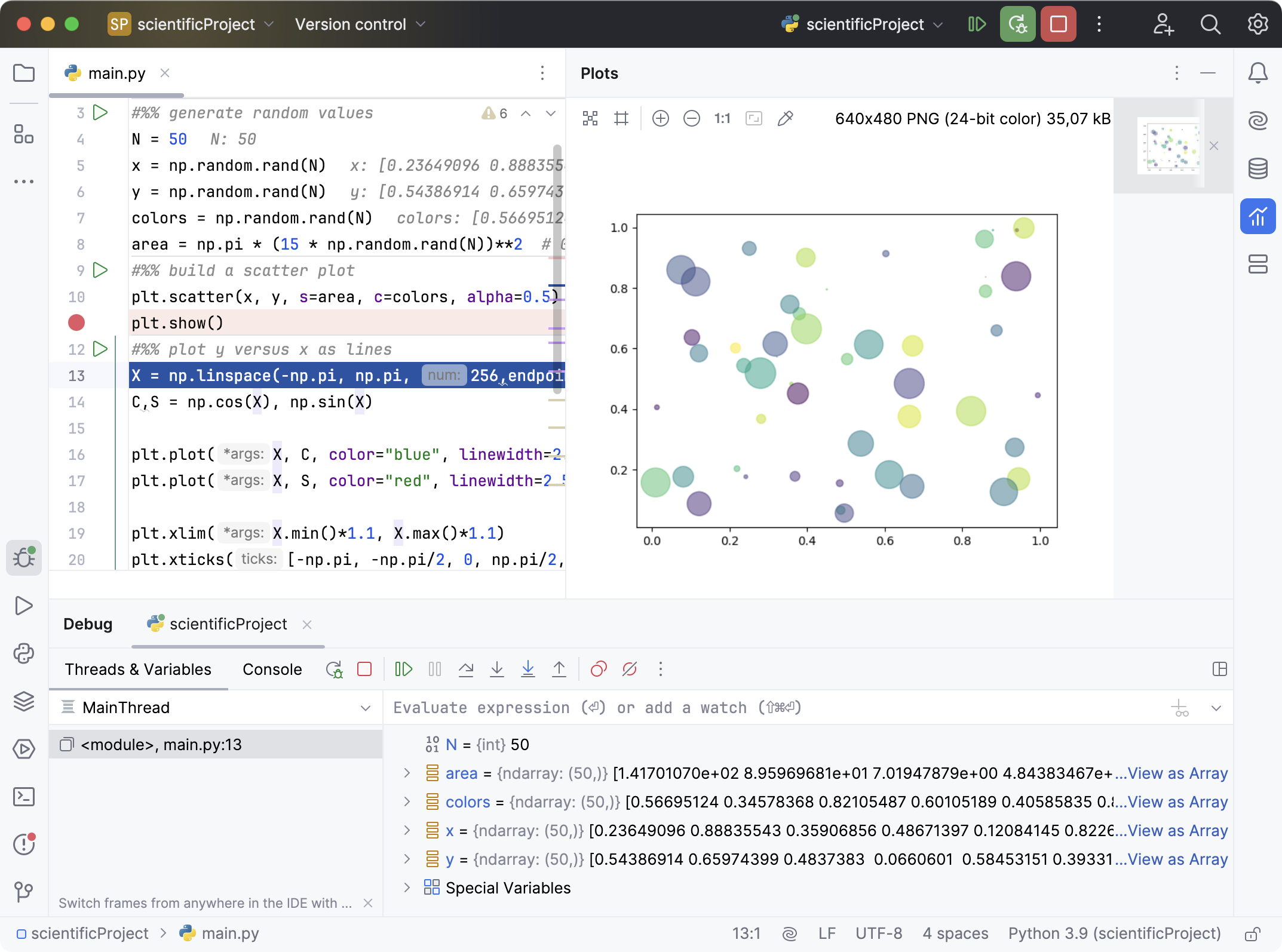 调试 matplotlib 代码 调试 matplotlib 代码