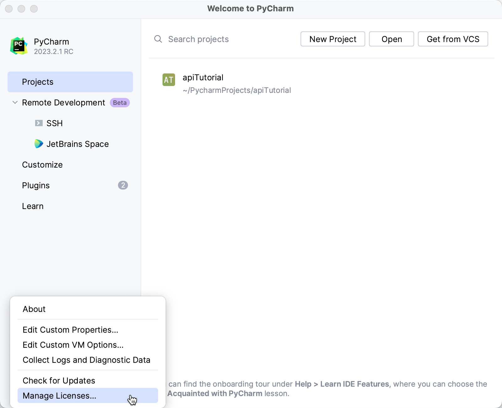 PyCharm:许可证对话框 PyCharm:许可证对话框