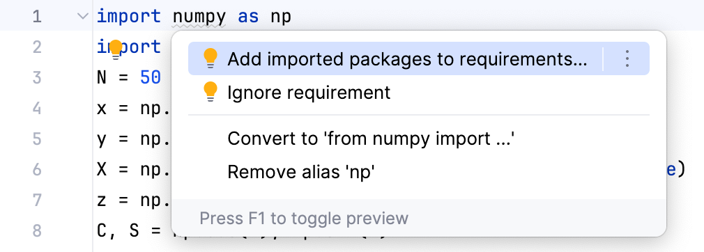 快速修复将需求添加到requirement.txt 文件 快速修复将需求添加到requirement.txt 文件