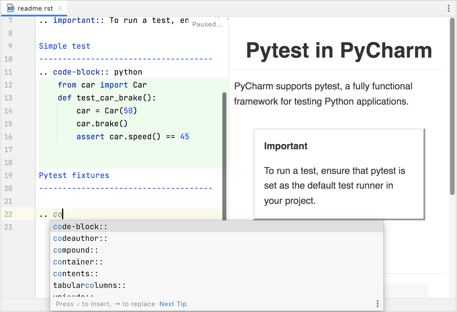 指令名称的代码完成 指令名称的代码完成