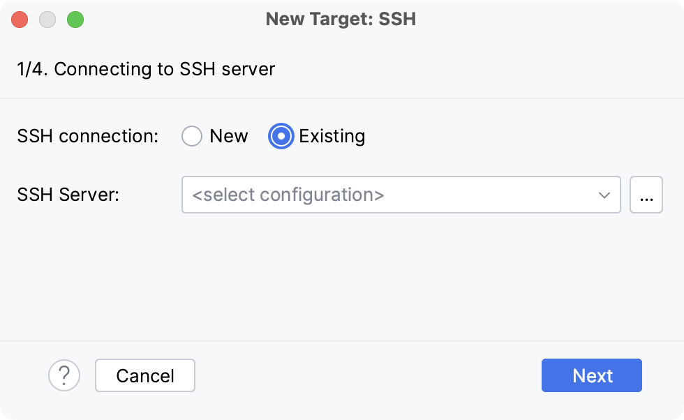添加新的 SSH 配置 添加新的 SSH 配置