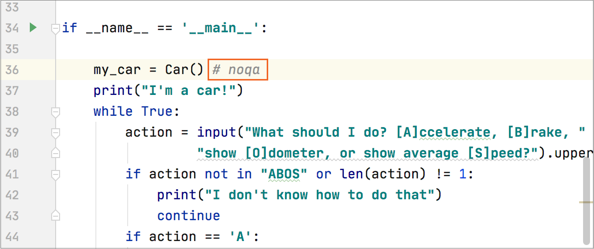 NOQA 压制评论 NOQA 压制评论