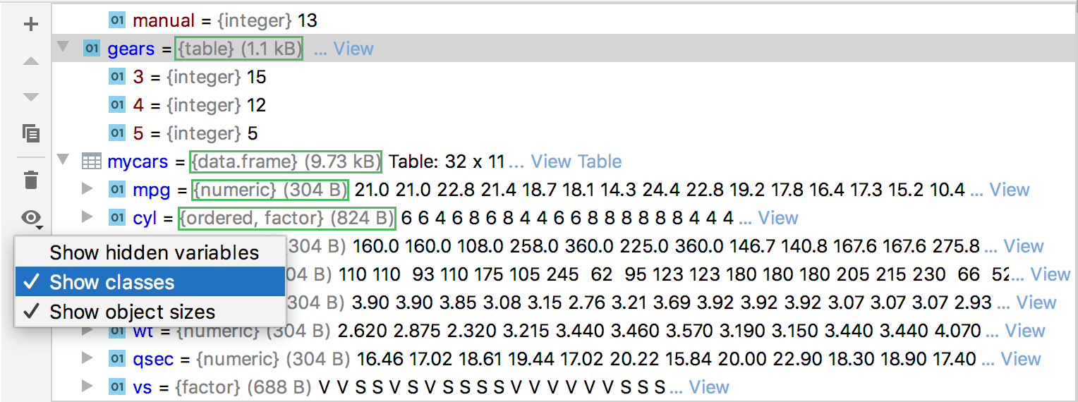 查看选项 查看选项