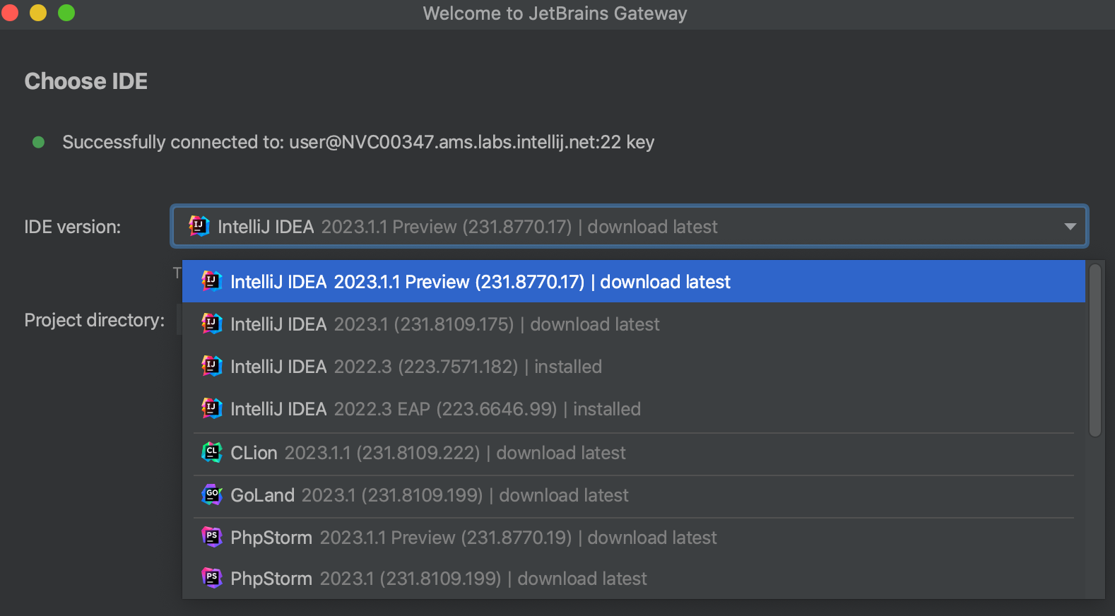 选择IDE版本 选择IDE版本