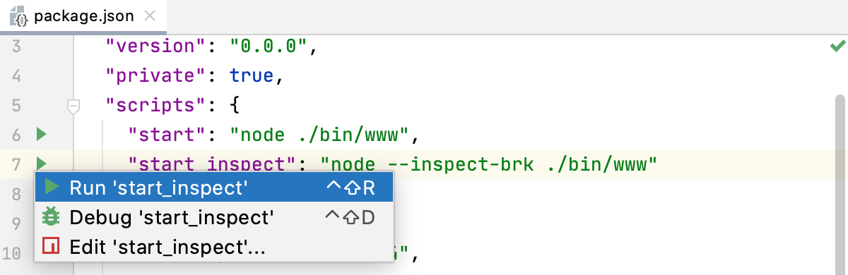 在调试模式下启动应用程序:启动脚本 在调试模式下启动应用程序:启动脚本