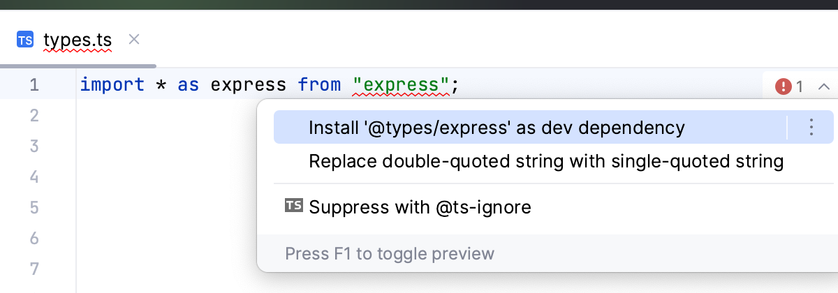 添加类型声明 添加类型声明